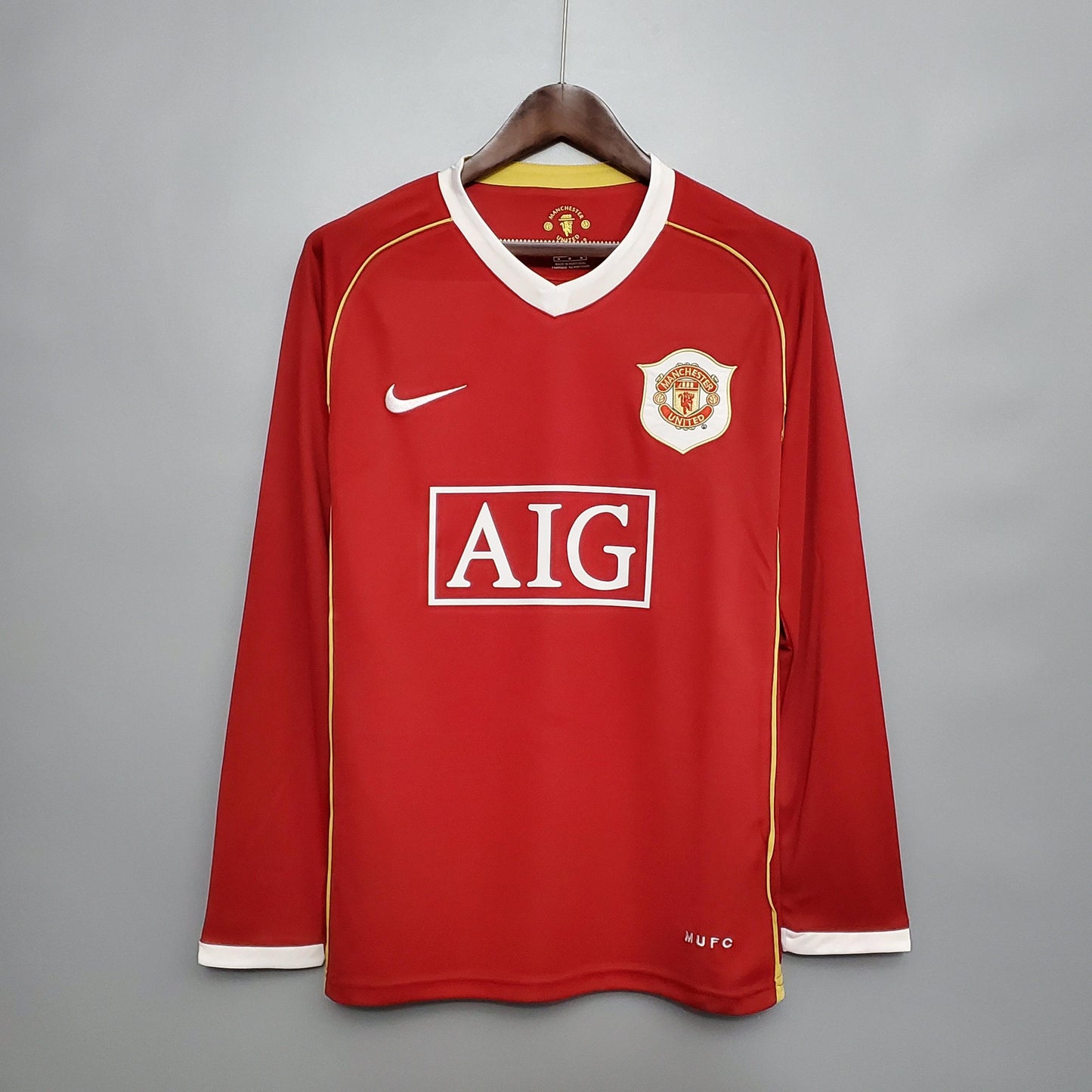 Camiseta retro Manchester United 06/07 LOCAL Manga Larga - KingoalESP