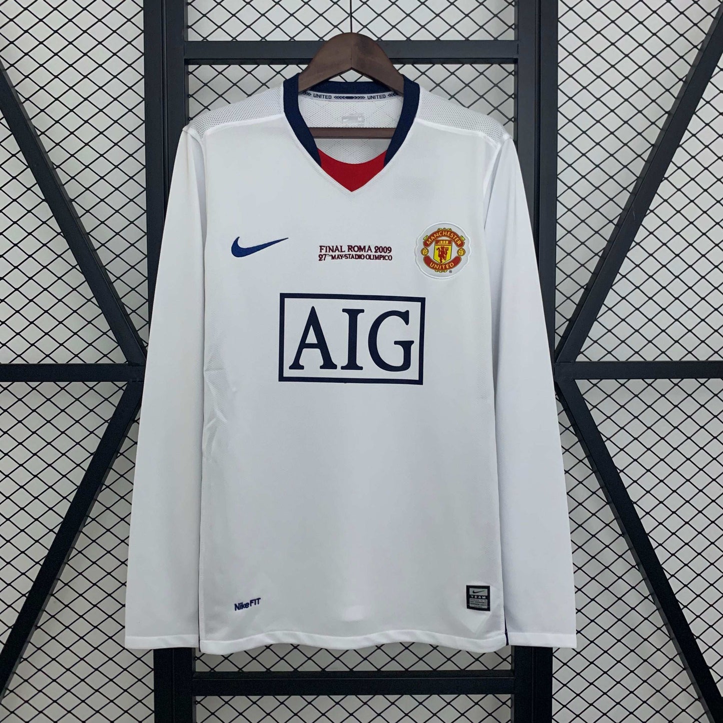 Camiseta retro Manchester United 08/09 VISITANTE Manga Larga
