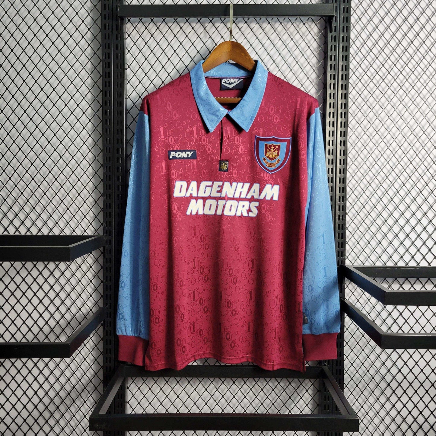 Camiseta retro West Ham 95/97 LOCAL Manga Larga - KingoalESP