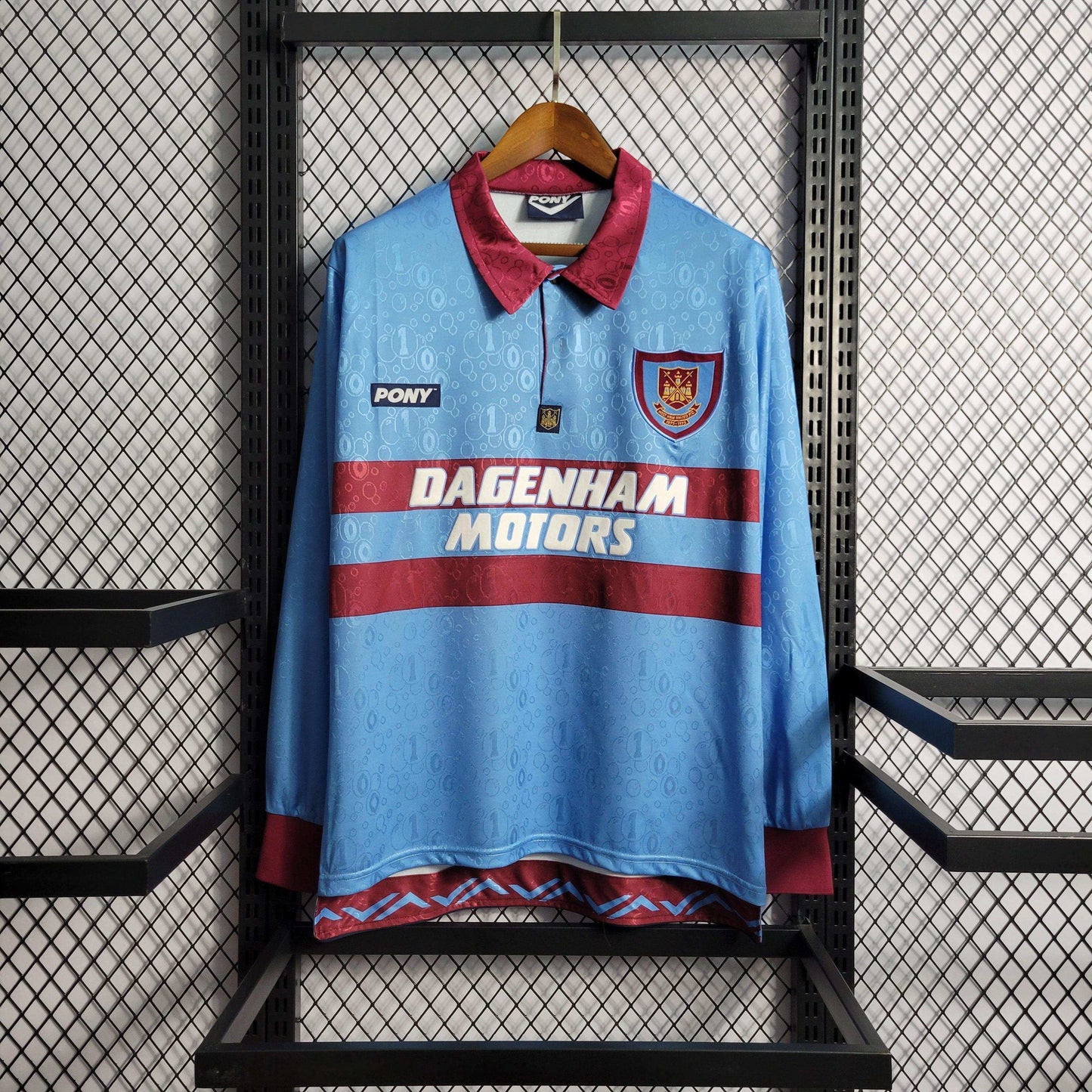 Camiseta retro West Ham 95/97 VISITANTE Manga Larga - KingoalESP