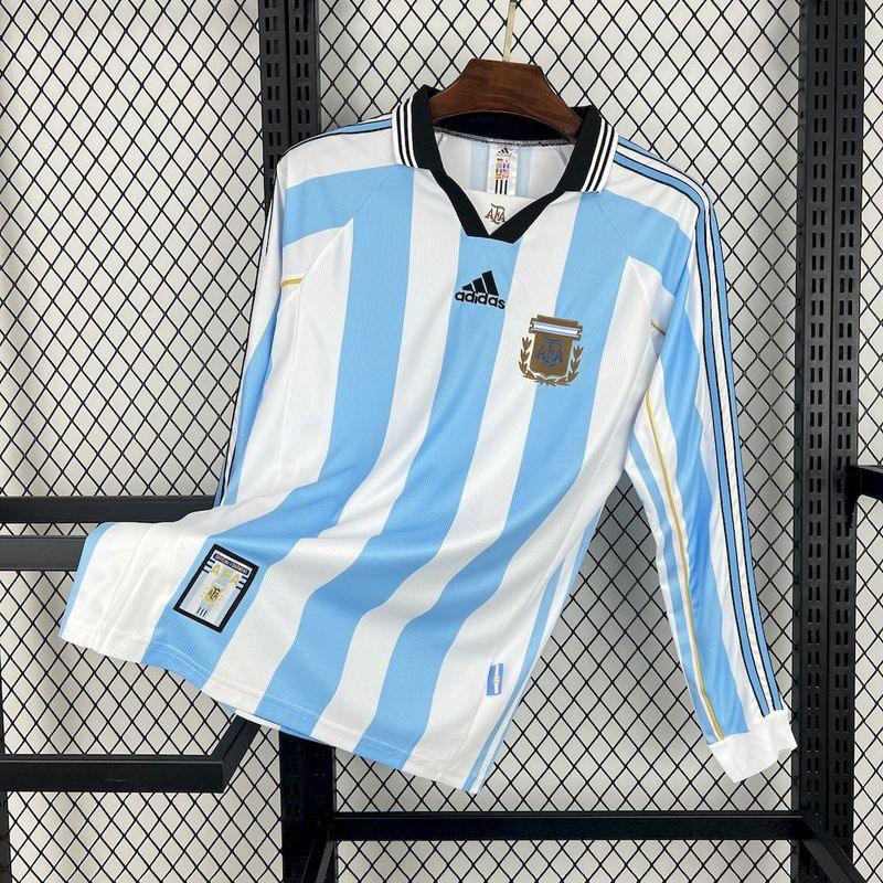 Camiseta retro Argentina 1998 LOCAL Manga Larga - KingoalESP