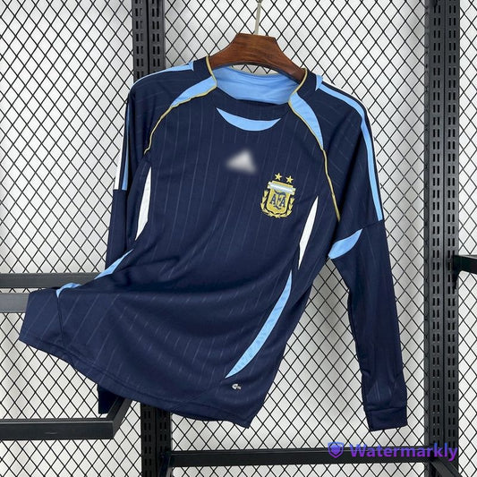 Camiseta retro Argentina 2006 VISITANTE Manga Larga
