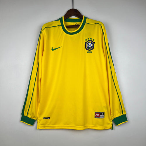Camiseta retro Brasil 1998 LOCAL Manga Larga - KingoalESP