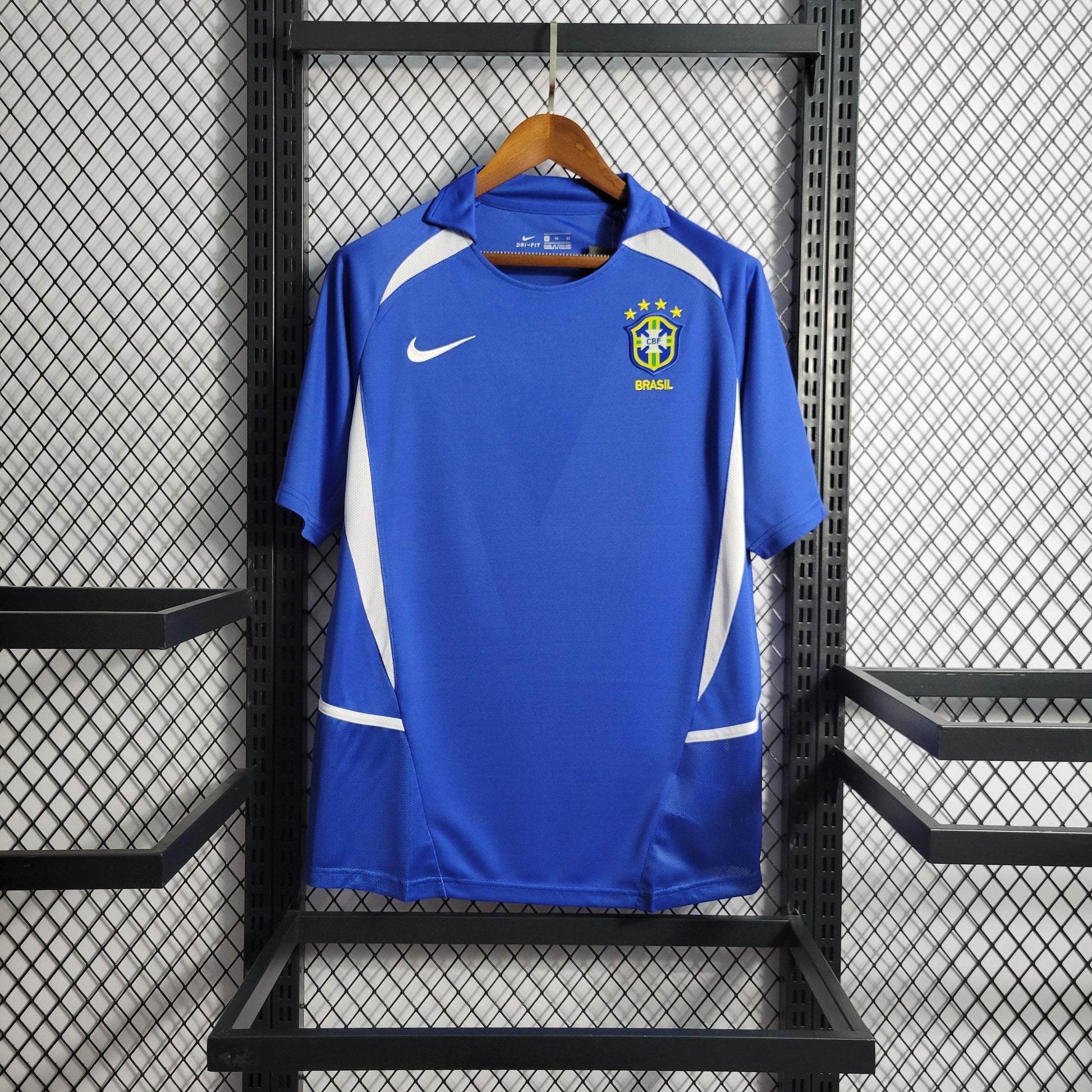 Camiseta retro Brasil 2002 VISITANTE - KingoalESP