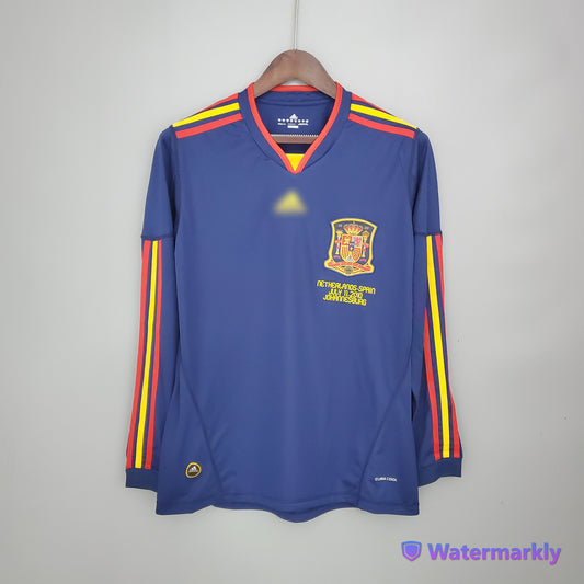 Camiseta retro España 2010 VISITANTE Manga Larga
