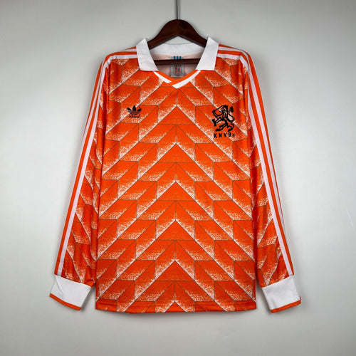 Camiseta retro Holanda 1988 LOCAL Manga Larga - KingoalESP
