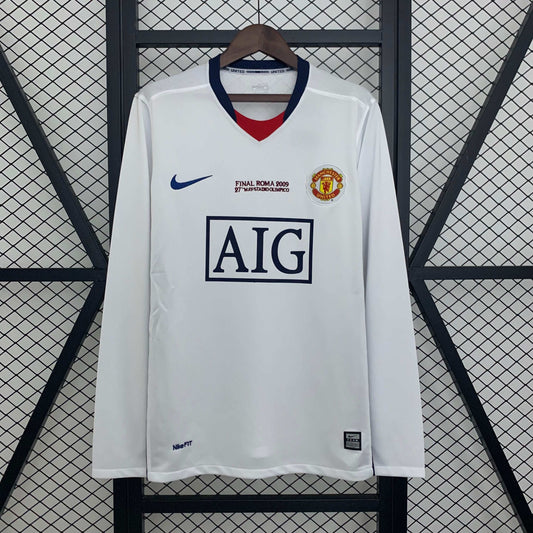 Camiseta retro Manchester United 08/09 VISITANTE Manga Larga