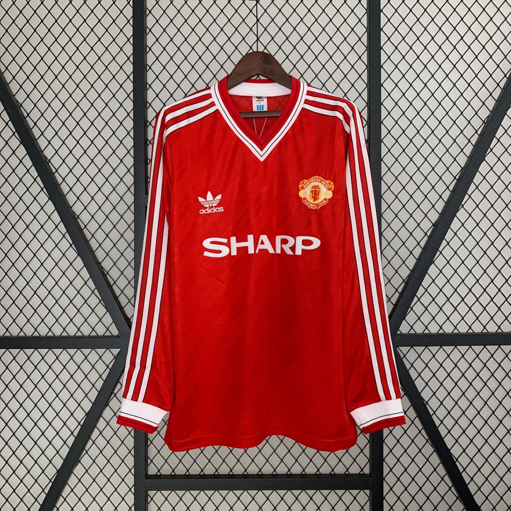 Camiseta retro Manchester United 86/88 LOCAL Manga Larga - KingoalESP
