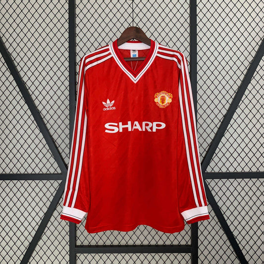 Camiseta retro Manchester United 86/88 LOCAL Manga Larga - KingoalESP