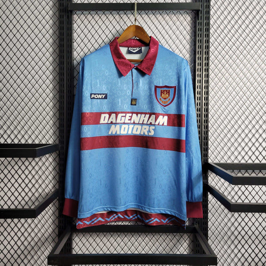 Camiseta retro West Ham 95/97 VISITANTE Manga Larga - KingoalESP